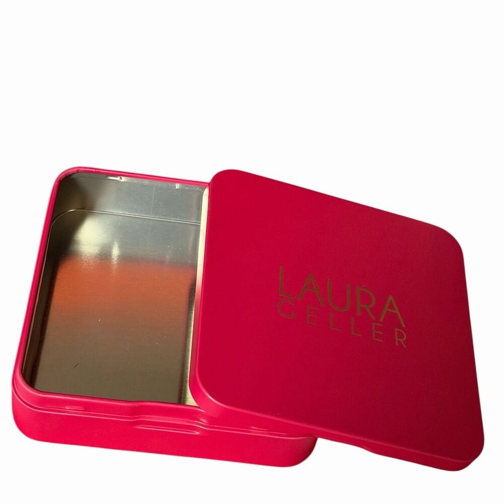 Laura Geller Pink Compact Makeup Organizer Storage Tin